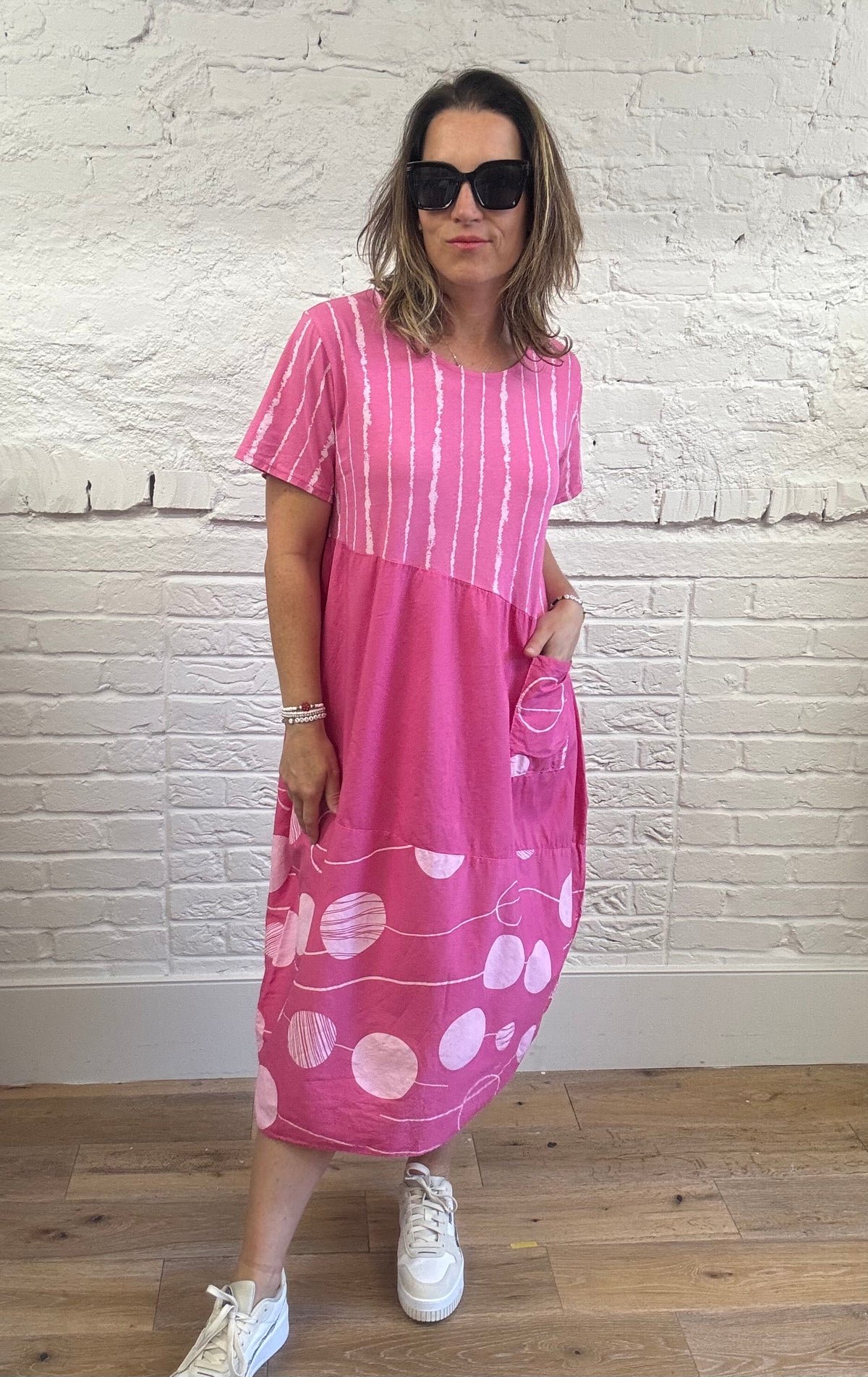 Stripe Me Dotted Dress