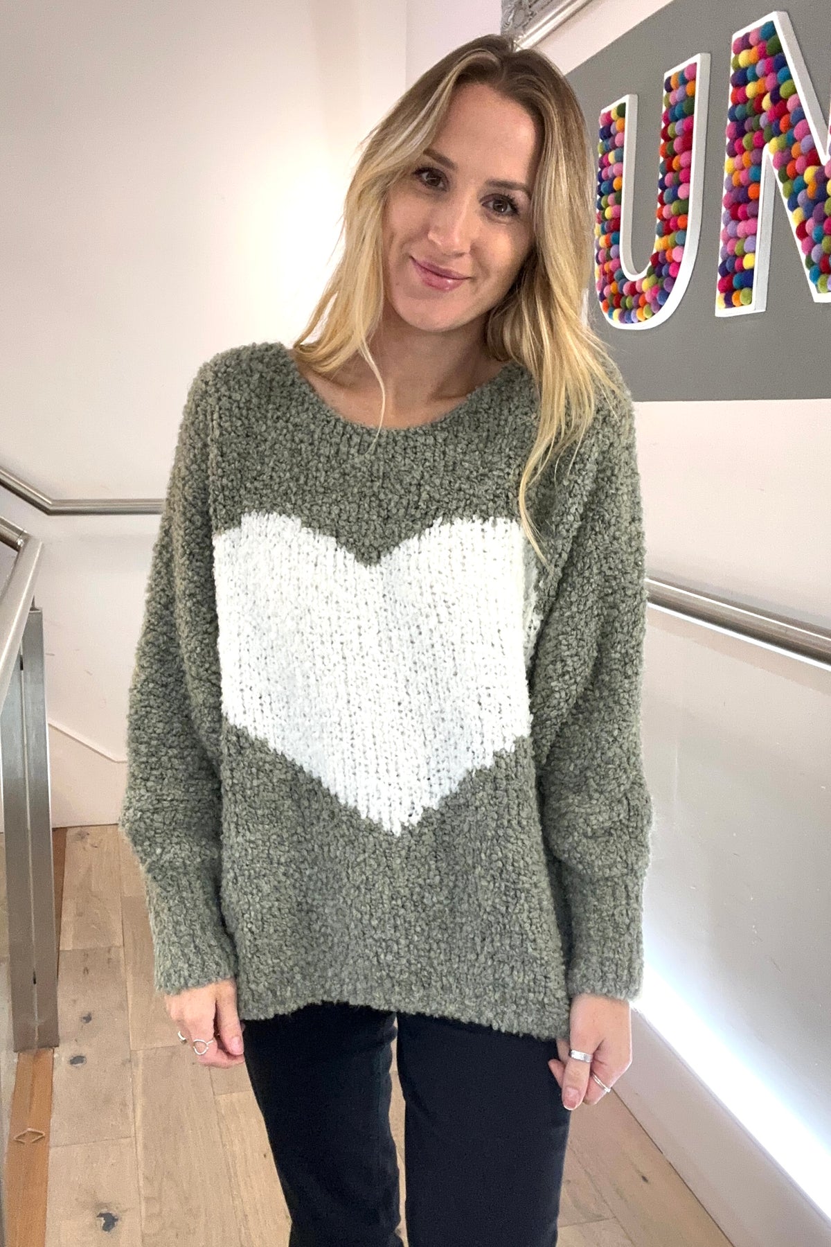 Alpaca Mix Heart Jumper