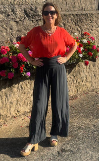 Silk Waistband Trousers