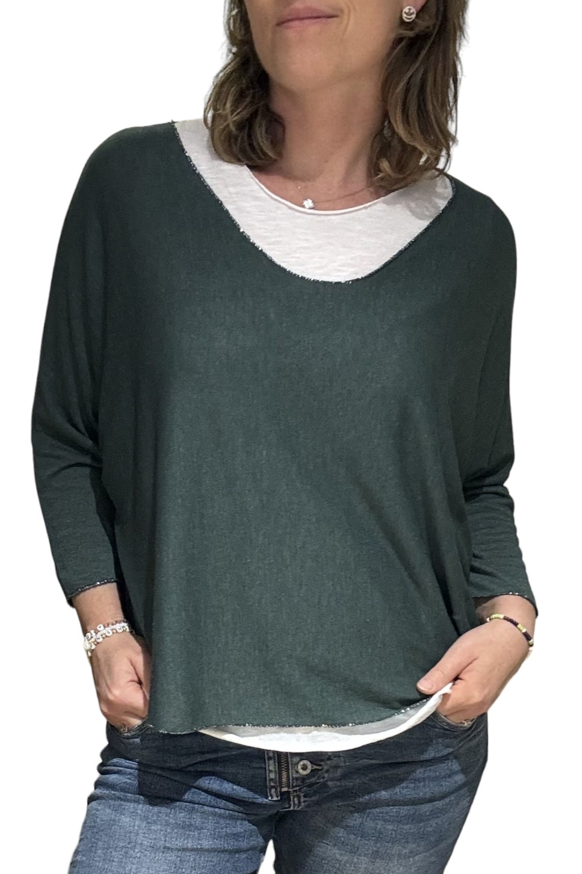 Layered V-Neck Top