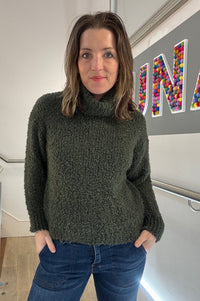 Cowl Neck Boucle Jumper