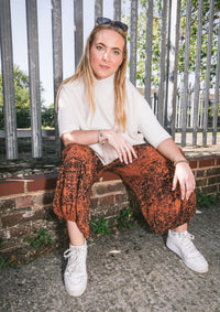 Pullover mit hohem Halsausschnitt und 3/4-Ärmeln