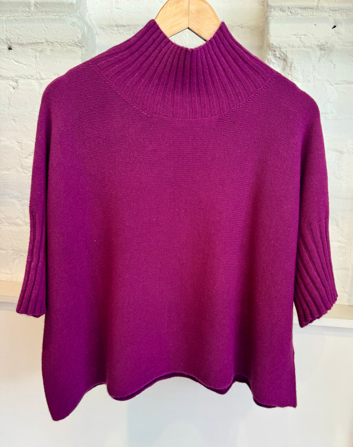 High Neck 3/4 Sleeve Jumper