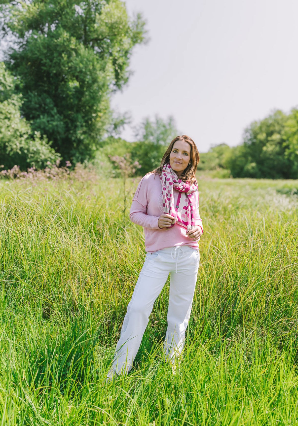 Cashmere Mix Heart Scarf