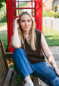 Mohair Mix Wide Trim Tank Top