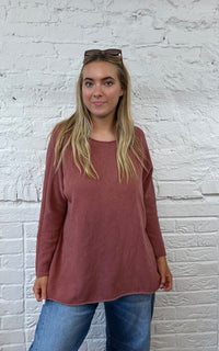 Übergroßer Rundhalspullover 