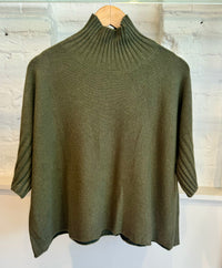 High Neck 3/4 Sleeve Jumper