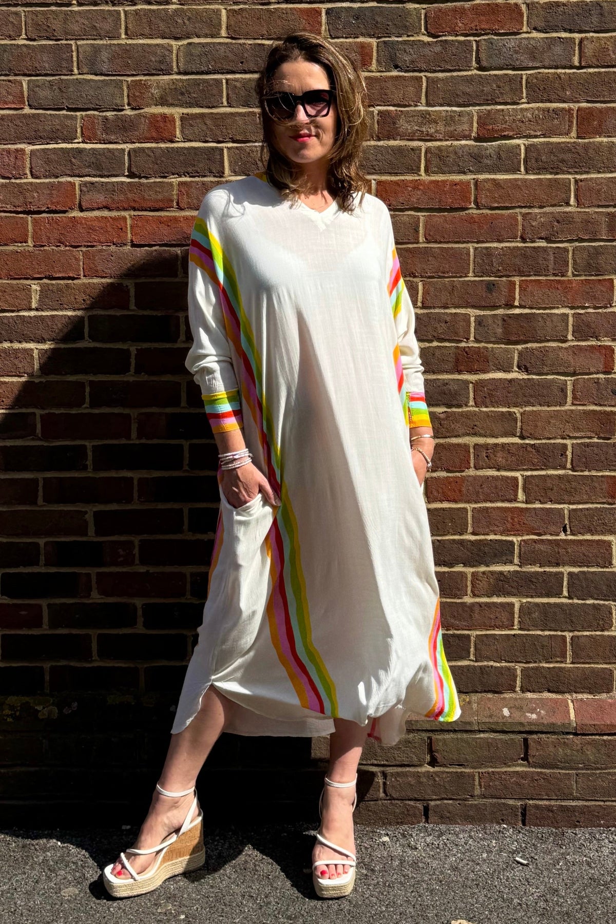 Rainbow Stripe Caftan