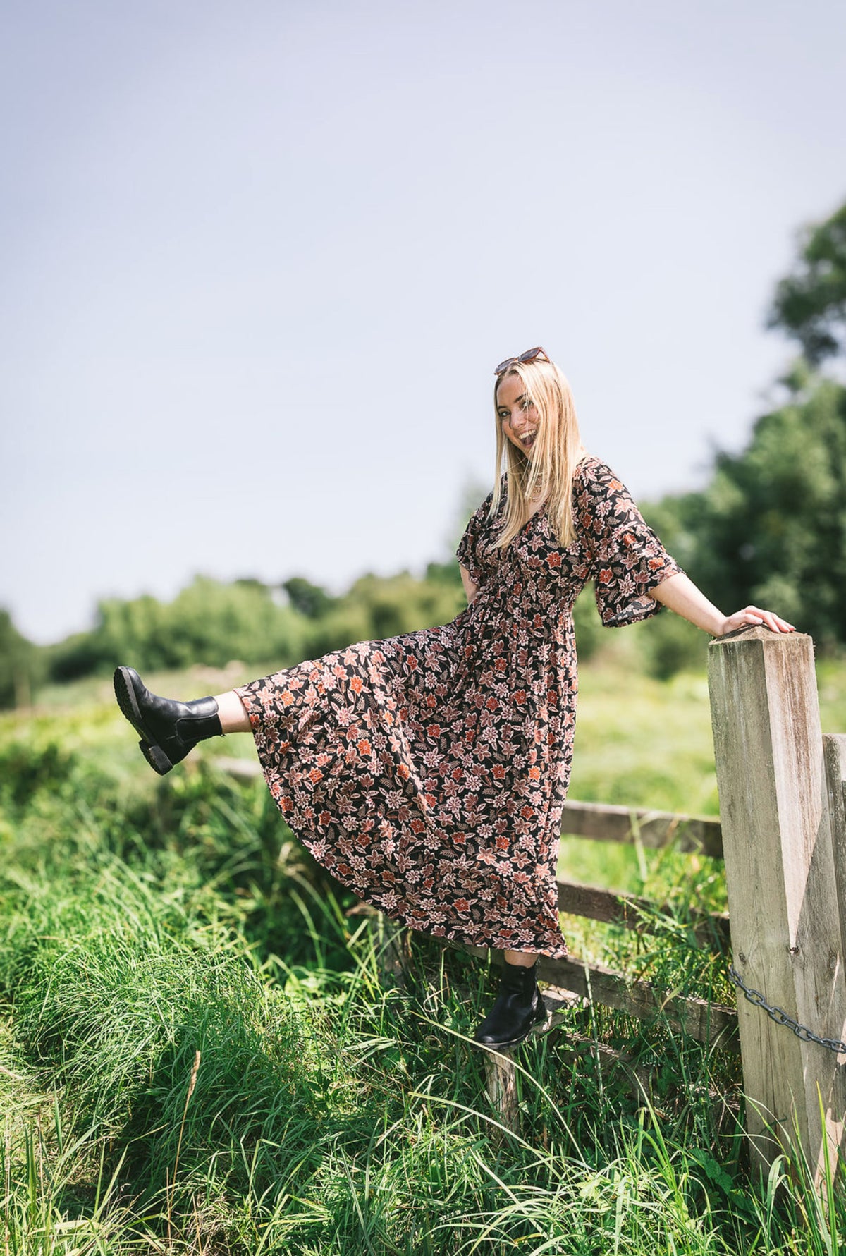 Autumn Bloom Maxi Dress