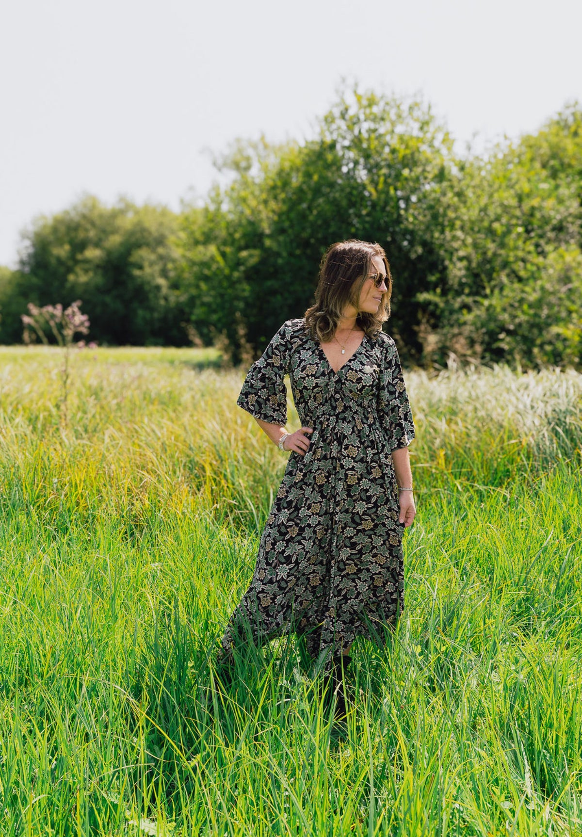 Autumn Bloom Maxi Dress