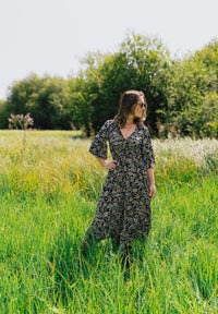 Autumn Bloom Maxi Dress