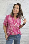 Dandelion Dream Roll-Sleeve Top