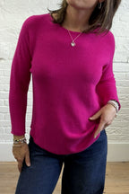 Phoebe Curved Hem Round Neck