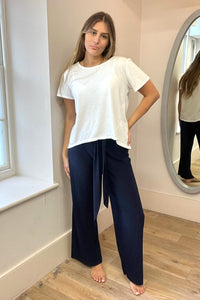 Pleated Wide Leg Trousers