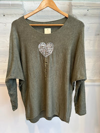 Sequin Balloon Heart Top