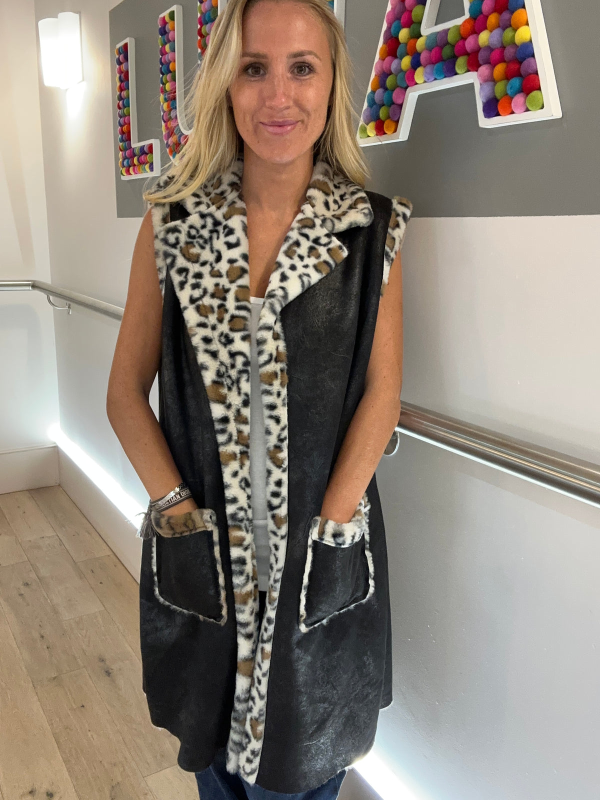 Animal Print Gilet