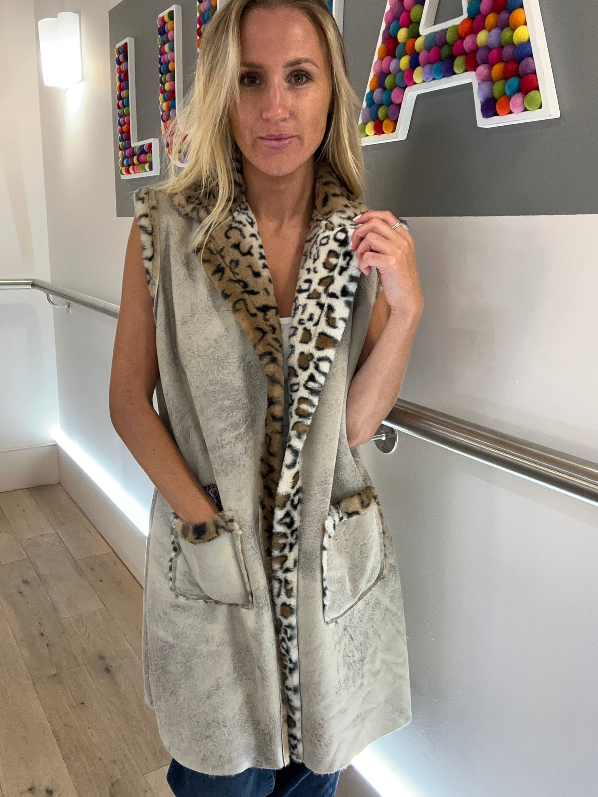 Animal Print Gilet