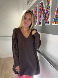 Oversized V-Neck Jumper