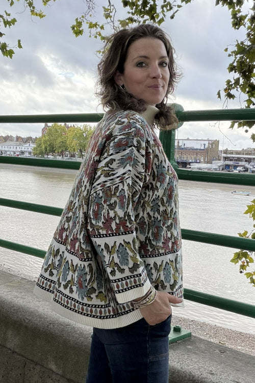 Zita Boxy Patterned Knit Jumper