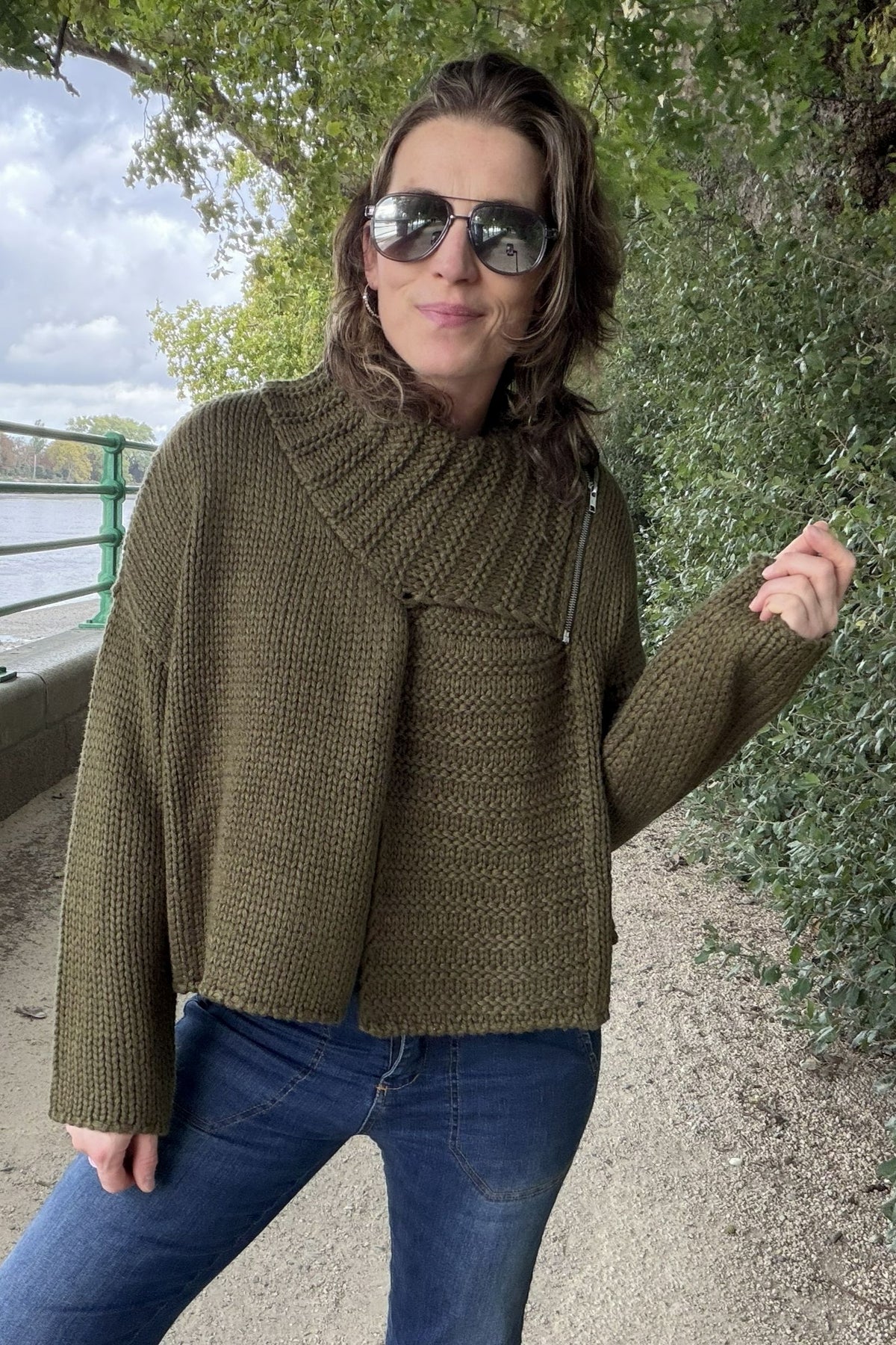 Benedetta Zip Collar Cardigan