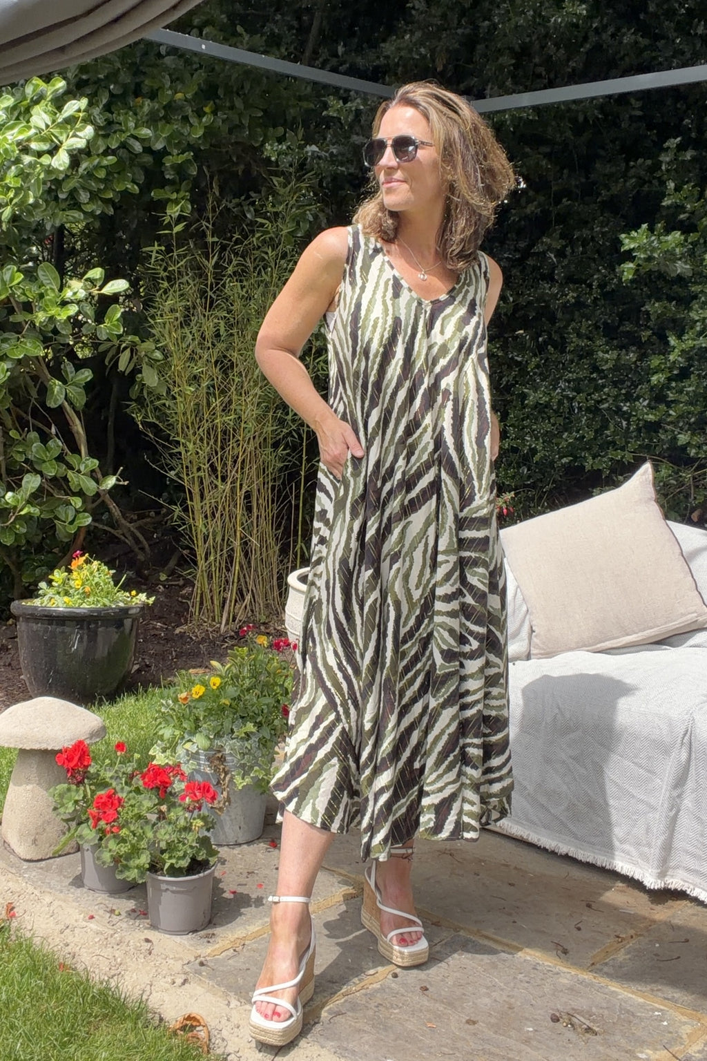 Yara Sleeveless Swing Dress