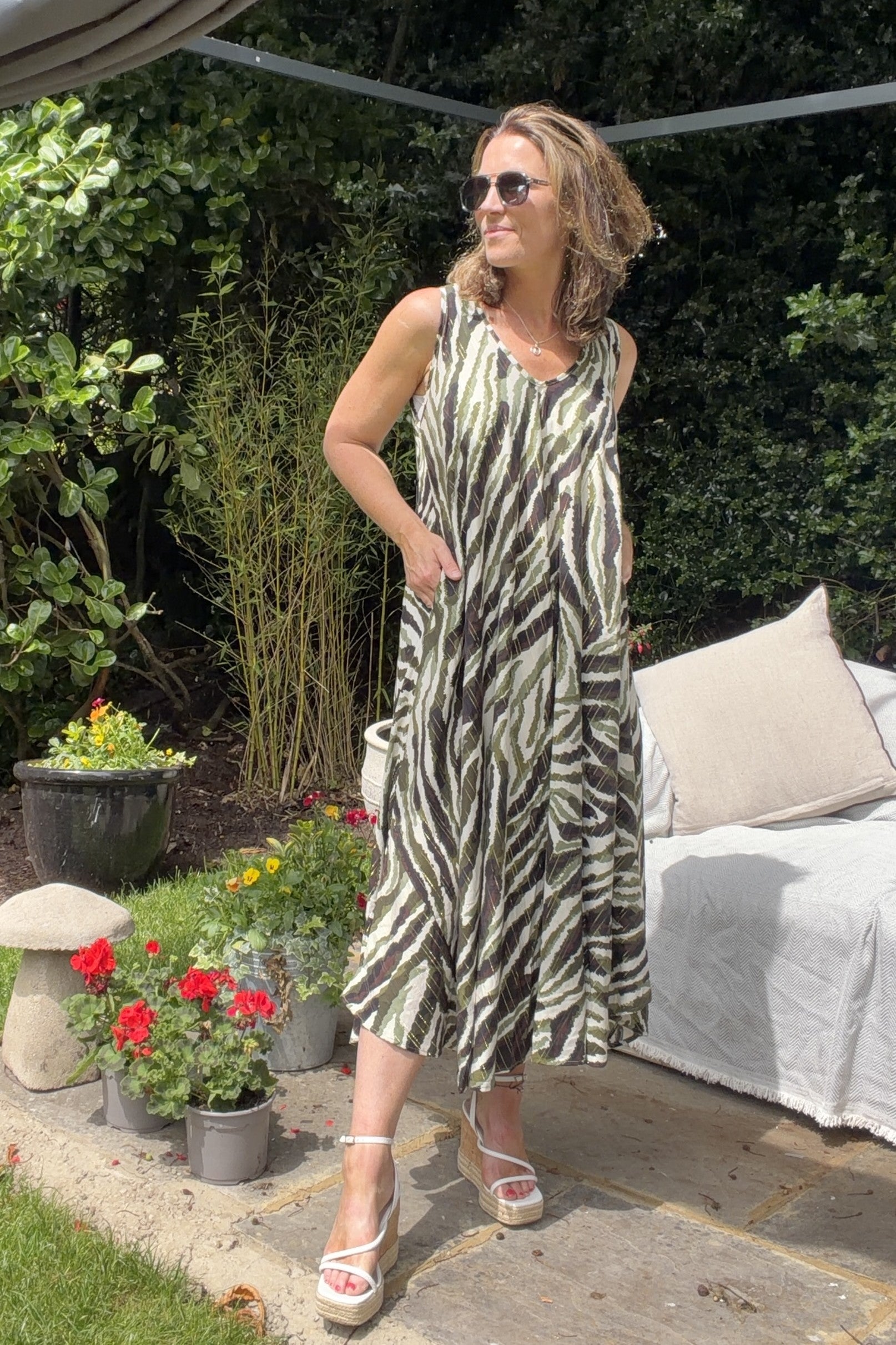 Yara Sleeveless Swing Dress