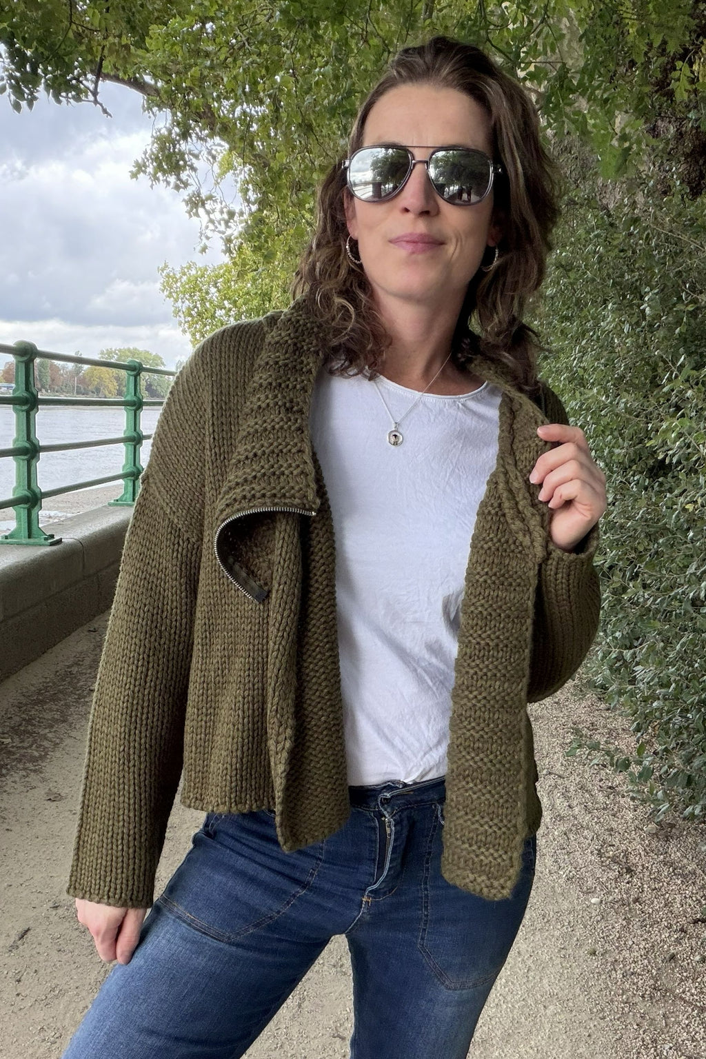 Benedetta Zip Collar Cardigan