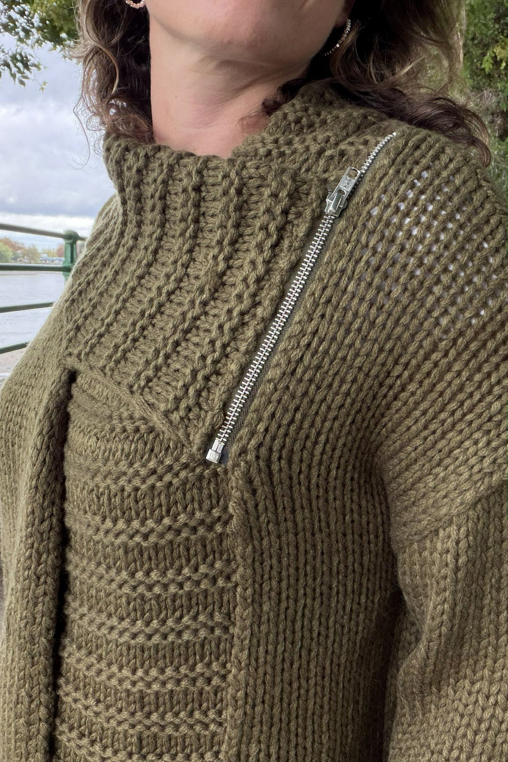 Benedetta Zip Collar Cardigan