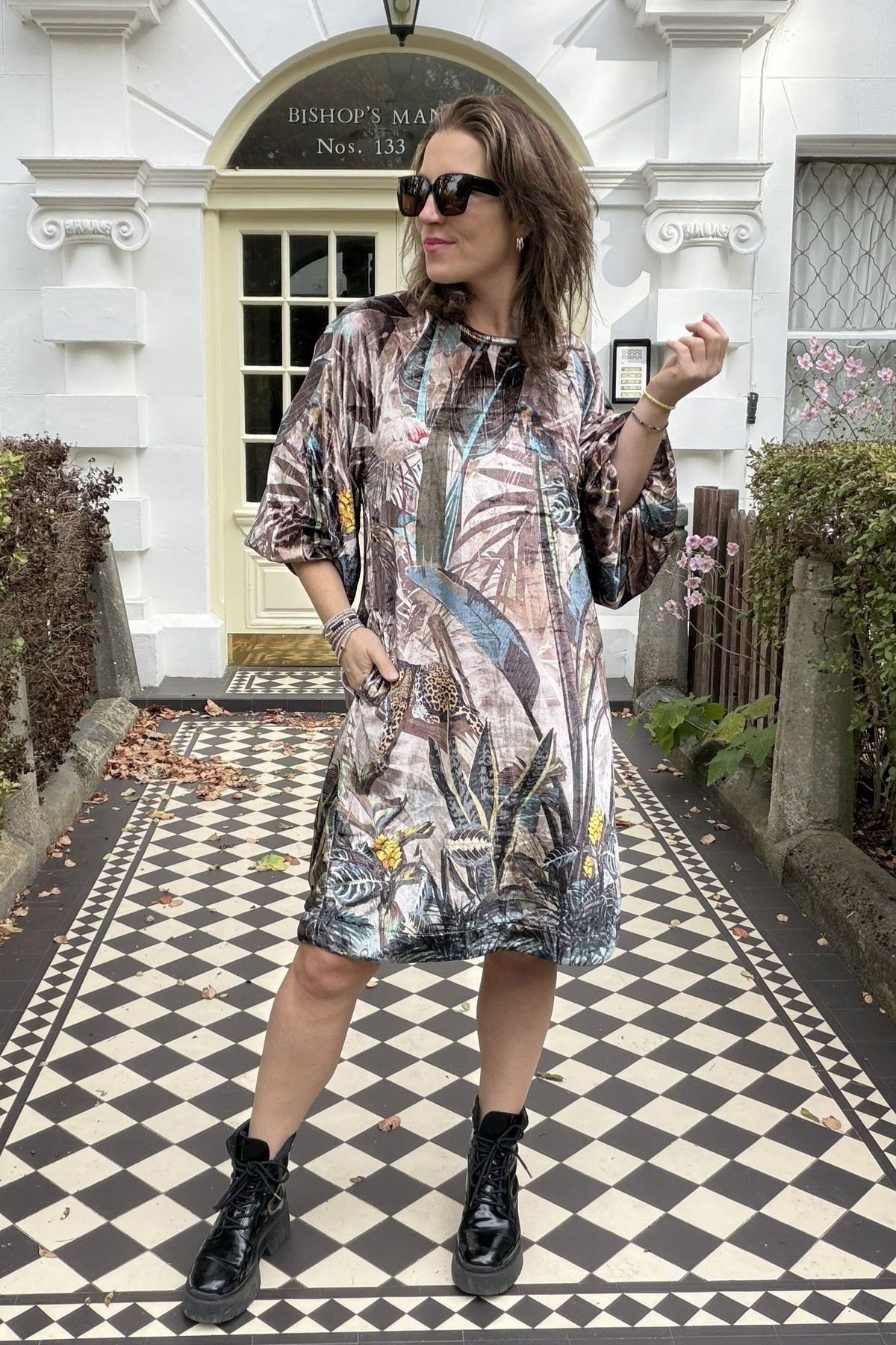 Almasa Bubble Sleeve Dress
