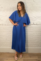 Mariella Pleated Chiffon Dress