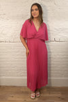 Mariella Pleated Chiffon Dress