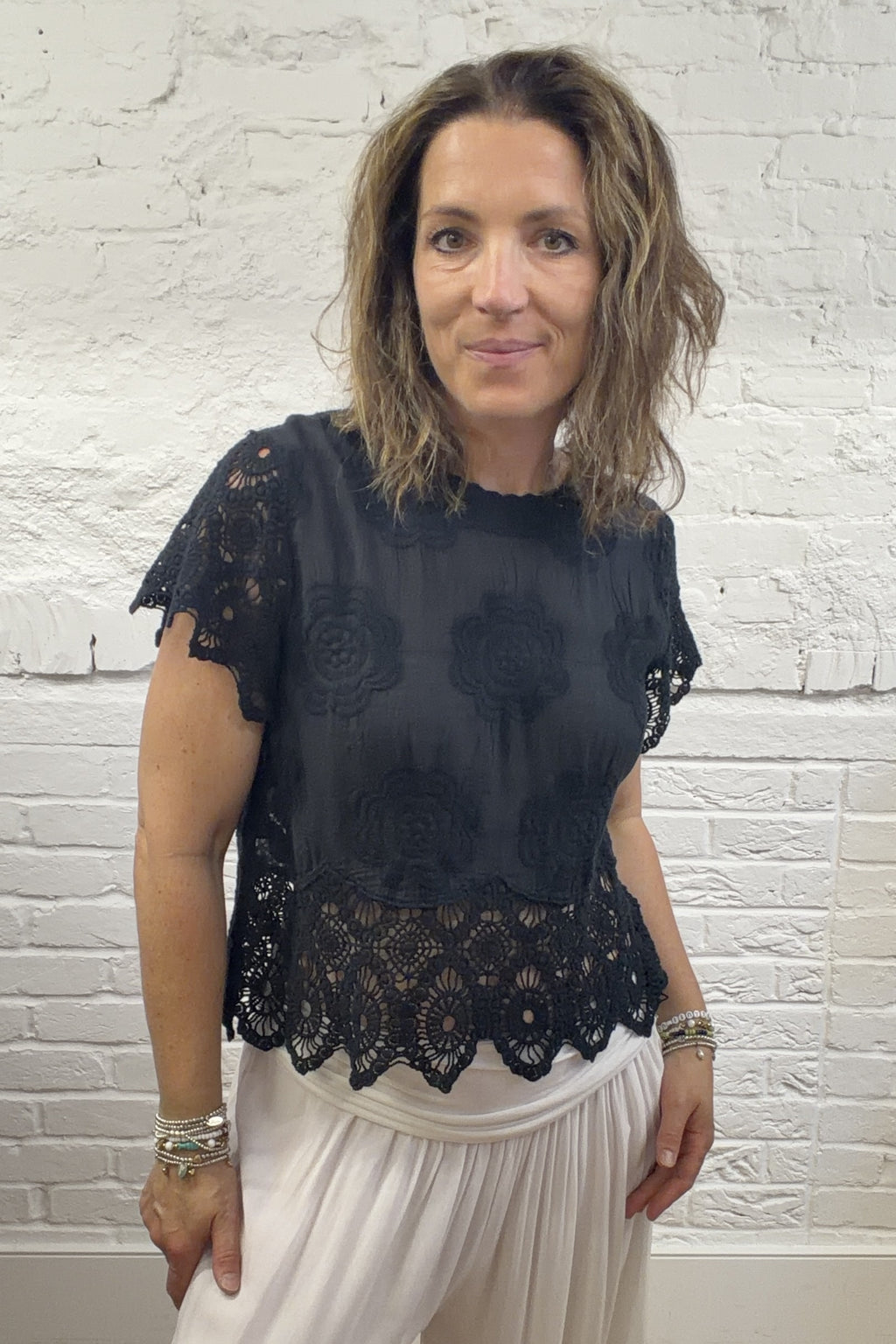 Anica Lace Detail Top