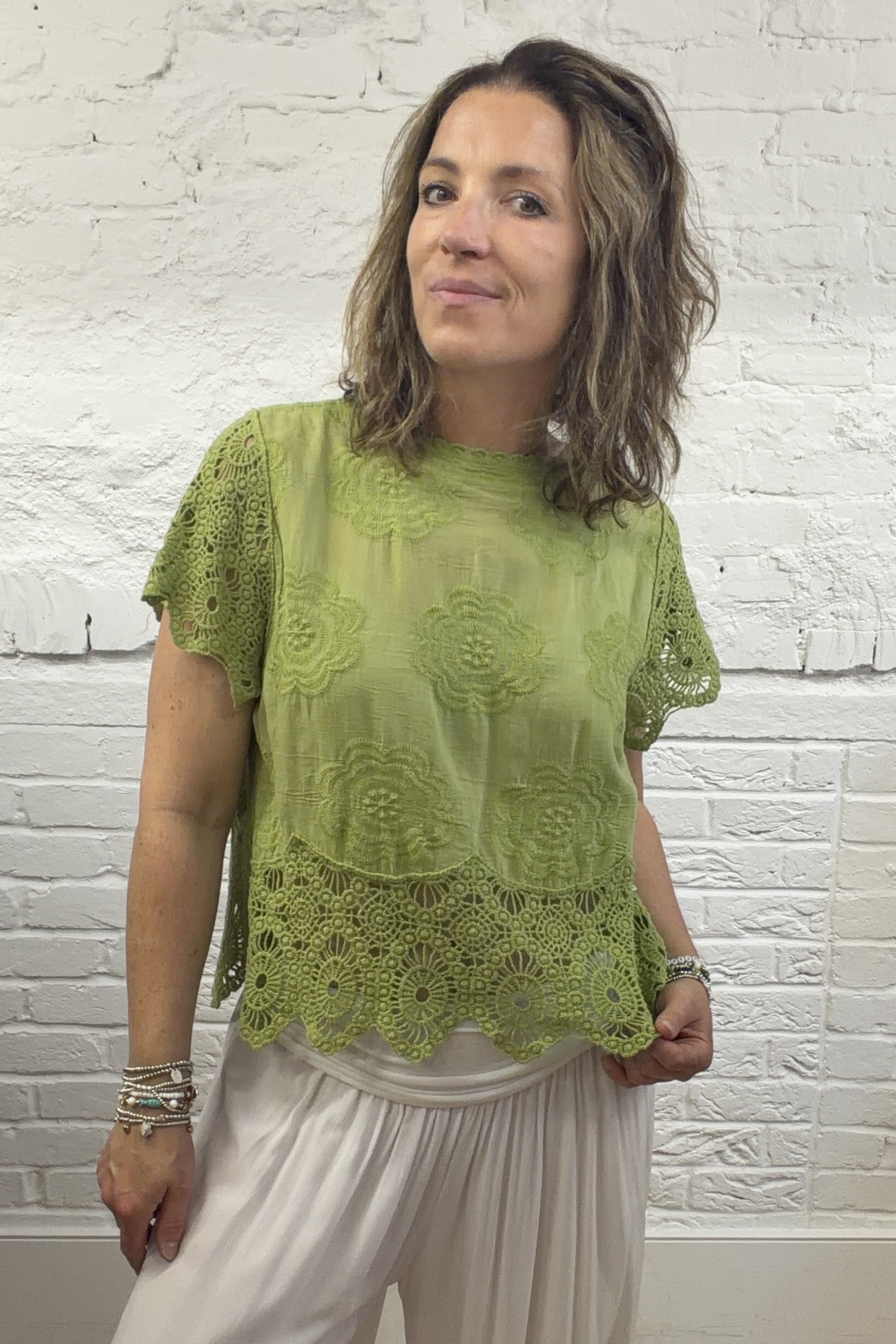 Anica Lace Detail Top
