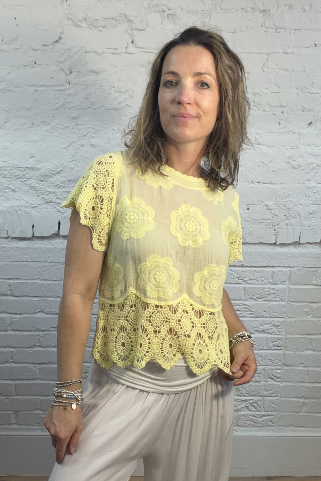 Anica Lace Detail Top