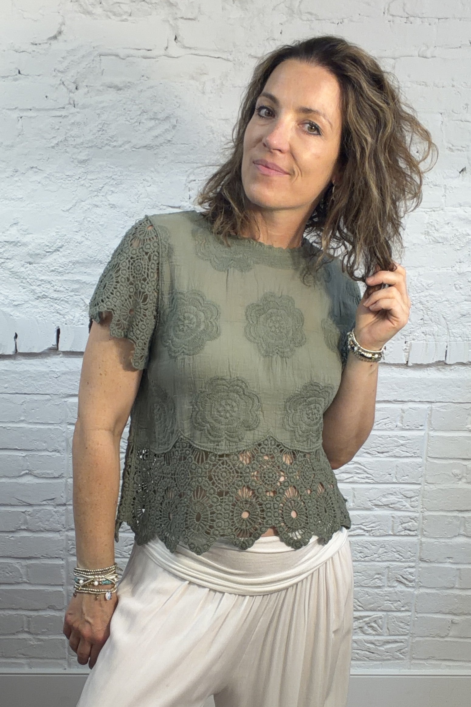 Anica Lace Detail Top