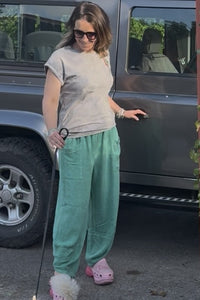 Cotton & Linen Mix Barrel Leg Trousers