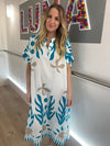 Abstract Botanical Print Dress