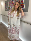 Abstract Botanical Print Dress