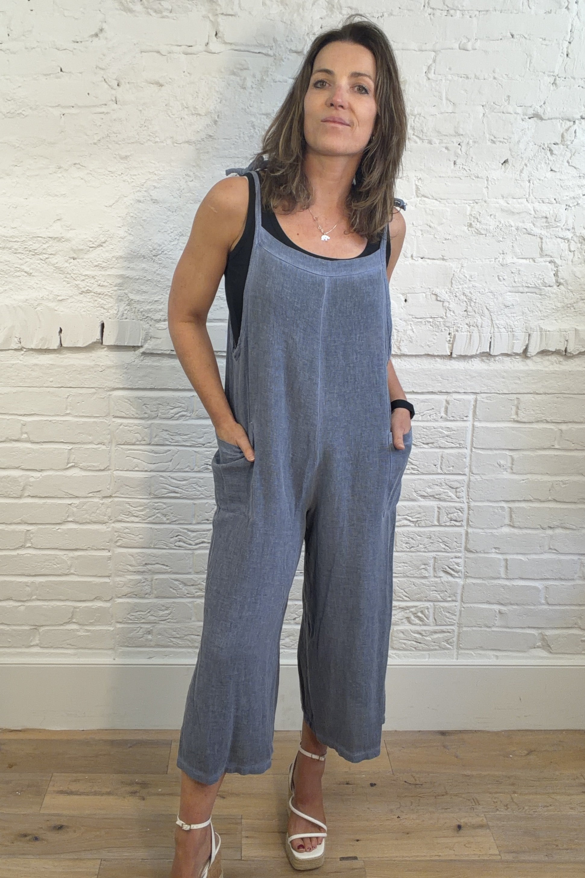 The Matilda Cotton & Linen Dungarees