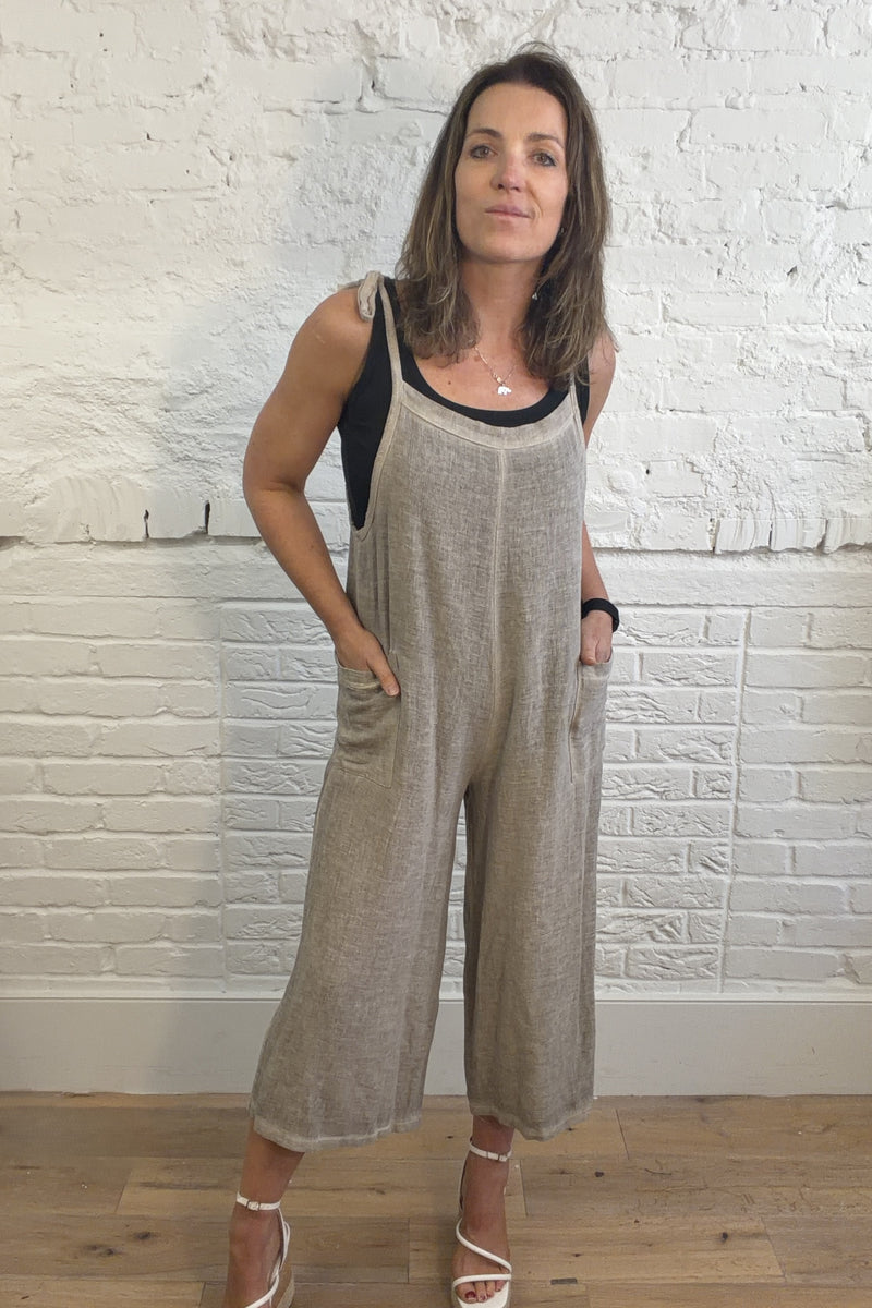 The Matilda Cotton & Linen Dungarees