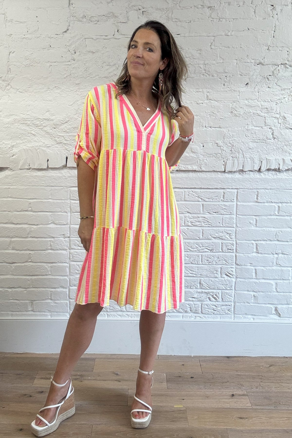 Cabo Neon Stripe Dress
