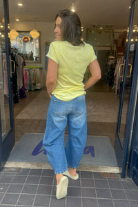 Vintage Wash Barrel Leg Jeans