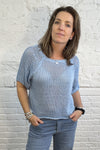 Kiki Cotton Crochet Knit Sweater