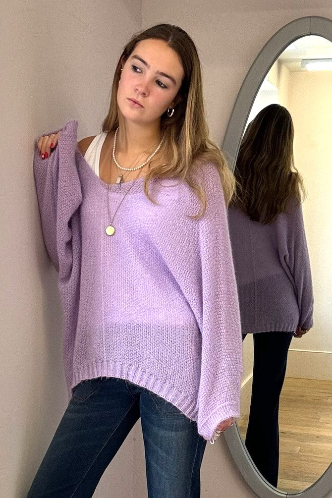 Fluffy V Neck Knit