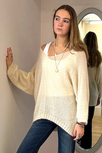 Fluffy V Neck Knit