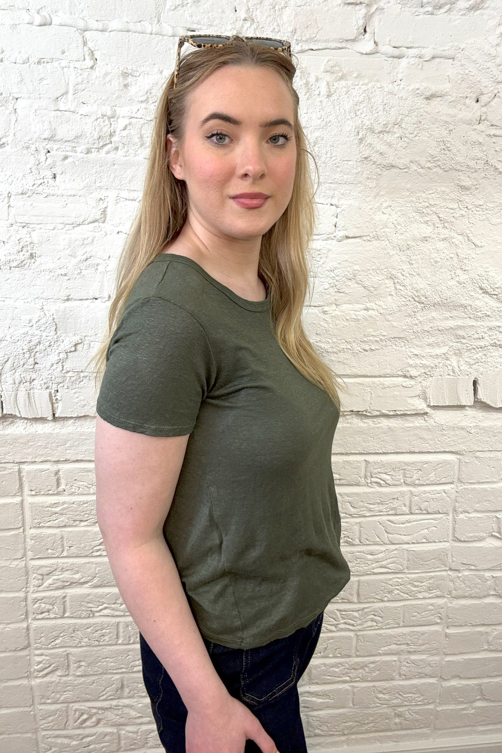 100% Linen Plain Tee