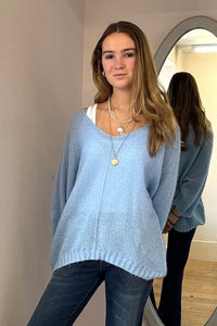 Fluffy V Neck Knit