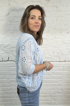 The Nell Embroidery Cotton Crochet Top