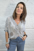 The Nell Embroidery Cotton Crochet Top