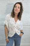 The Nell Embroidery Cotton Crochet Top